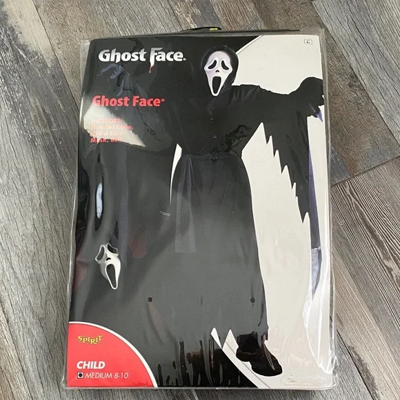 Spirit Ghost Face Kids Costume - Black and White - Picture 10 of 11